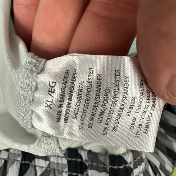 Laguna Swim Mens XL Volley Swim Trunks Geometric Print Drawstring Waist - Picture 9 of 13